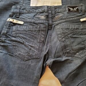 NWOT Men's Robin's Jean White Strap Size 33/34